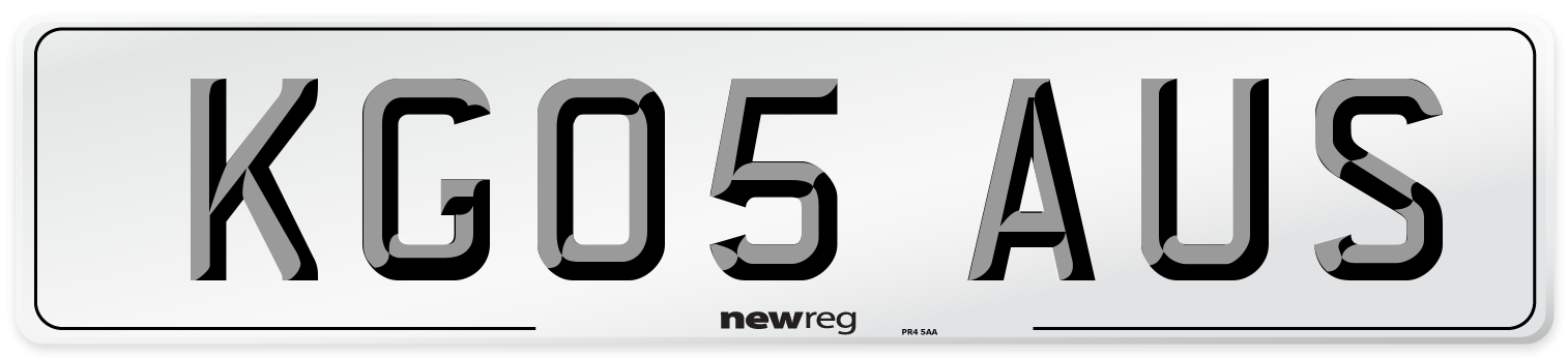 KG05 AUS Number Plate from New Reg